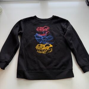 Garanimals Black Sweatshirt with Dinosaur Skull Design